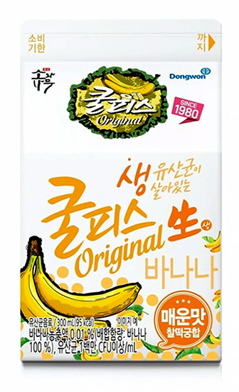쿨피스 생 바나나맛. /사진=동원F&B