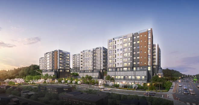 '용인 플랫폼시티 라온프라이빗 아르디에' 투시도./사진제공=라온건설