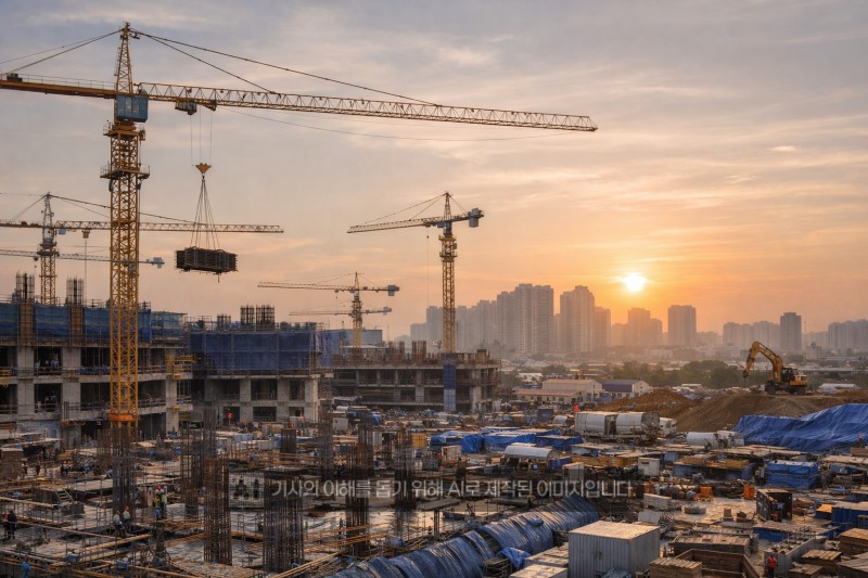 건설공사비지수 6개월 연속 최고치 경신./사진=AI생성