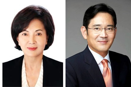 홍라희 삼성미술관 리움 명예 관장(왼쪽)과 이재용 삼성전자 회장. 사진=한국금융신문DB