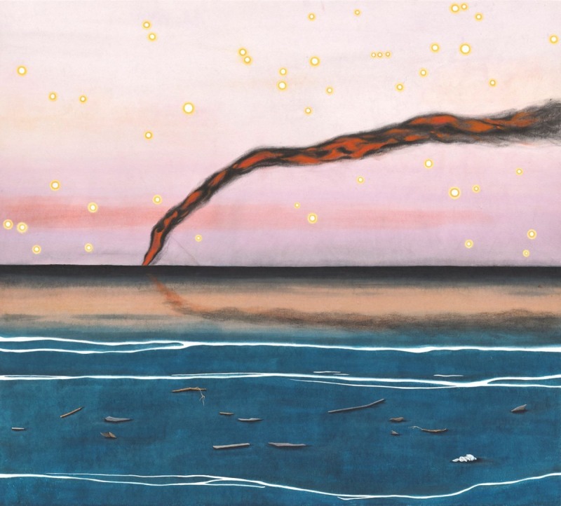 고영미 작, 맞닥뜨린 장면, 한지 위에 채색, 90×100cm 2026