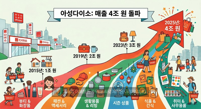 아성다이소가 지난해 4조 매출을 돌파했다. /사진=생성형 AI
