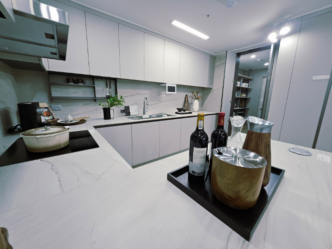 119㎡타입 주방 전경./한국금융신문 조범형 기자