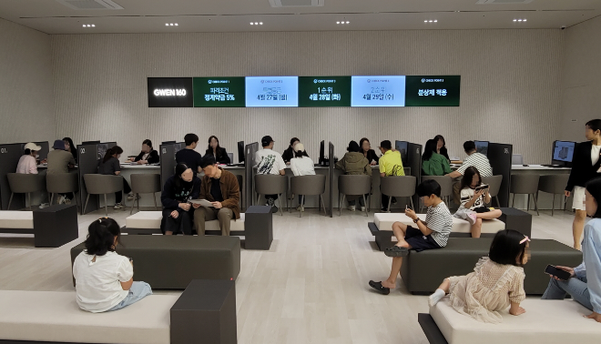 동탄 그웬 160 견본주택 내부 전경./사진제공=한토건설