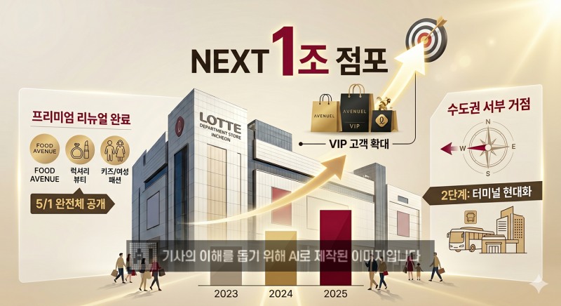 롯데백화점 인천점이 오는 5월 1일 리뉴얼 오픈한다. /사진=생성형AI