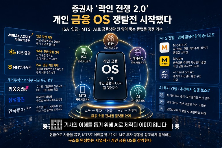증권사 ‘락인 전쟁 2.0’…개인 금융 OS 쟁탈전 시작됐다