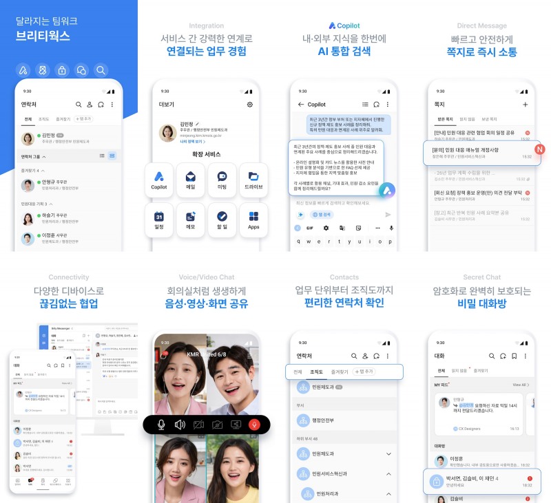 삼성SDS는 생성형 AI 기반 협업솔루션 브리티웍스가 행정안전부 ‘온AI(지능형 업무관리 플랫폼)’의 공식 협업 솔루션으로 선정됐다고 30일 밝혔다. /사진=삼성SDS