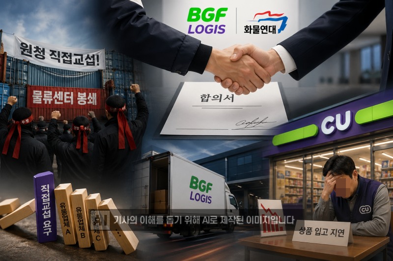 BGF로지스와 화물연대가 30일 최종 타결했다. /사진=생성형AI