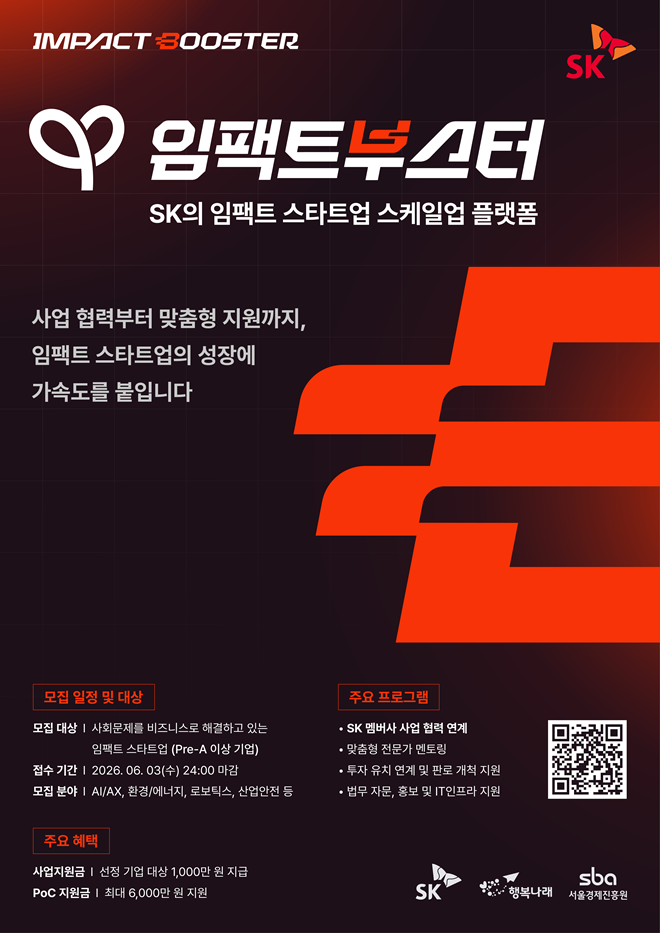 SK, 소셜벤처에 최대 7000만원 지원 '임팩트부스터' 출범