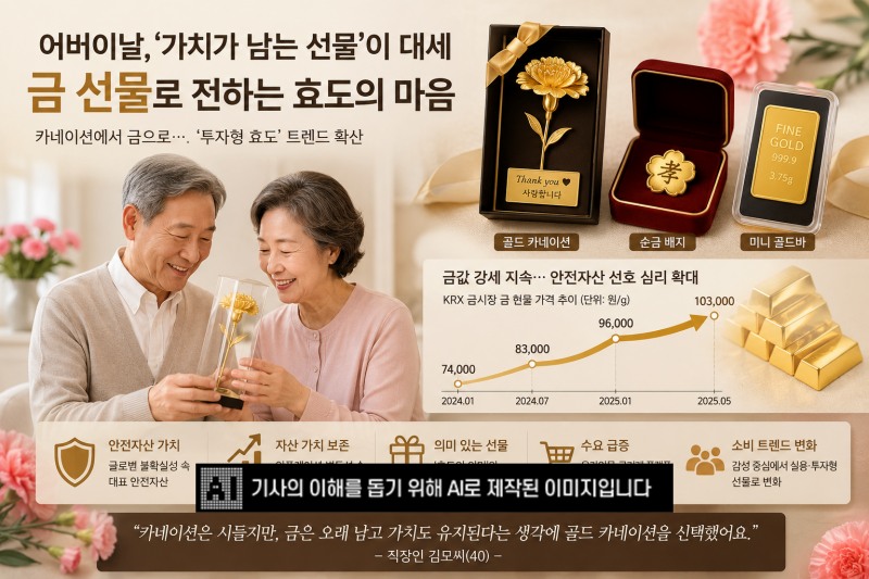 “꽃보다 금”…어버이날 ‘투자형 효도 상품’ 뜬다