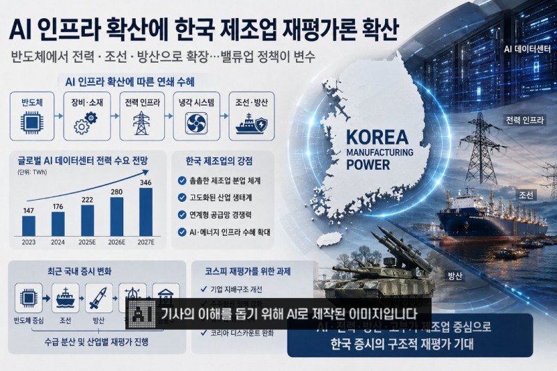 AI 인프라 확산에 한국 제조업 재평가론 확산
