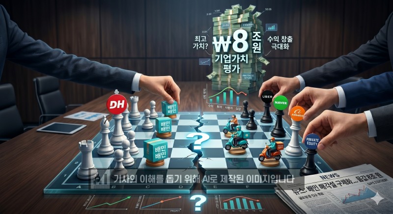 DH의 배민 매각설이 현실화 되는 모습이다. /사진=생성형AI