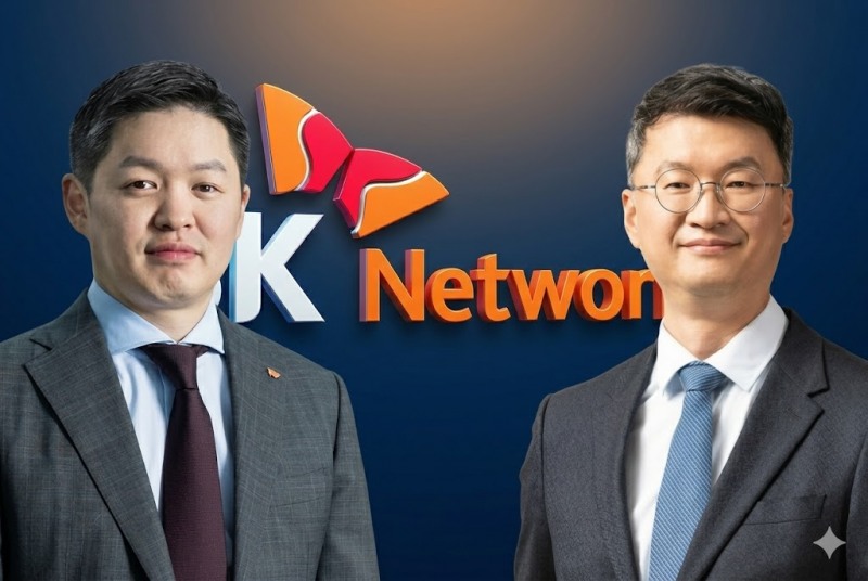 (From left) Choi Sung-hwan, President of Business Operations, SK Networks; Lee Ho-jeong, President and CEO, SK Networks. / Photo: SK Networks