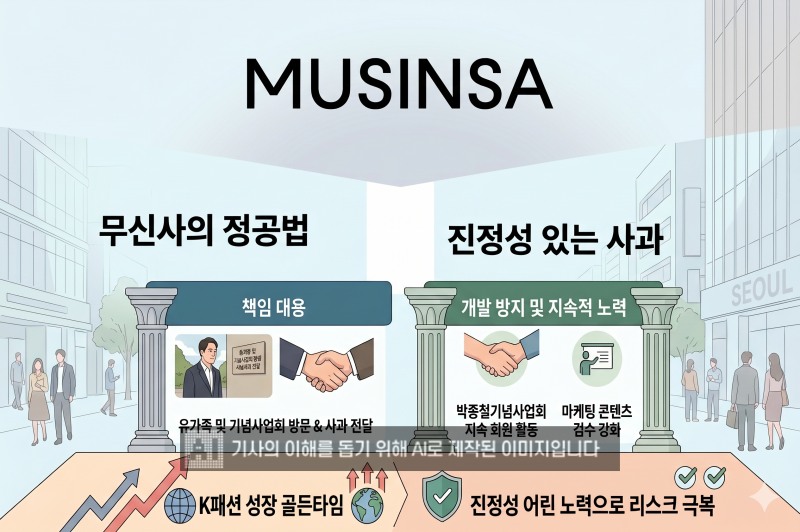 무신사가 지난 20일 7년 전 논란에 대해 재차 사과했다. /사진=생성형AI