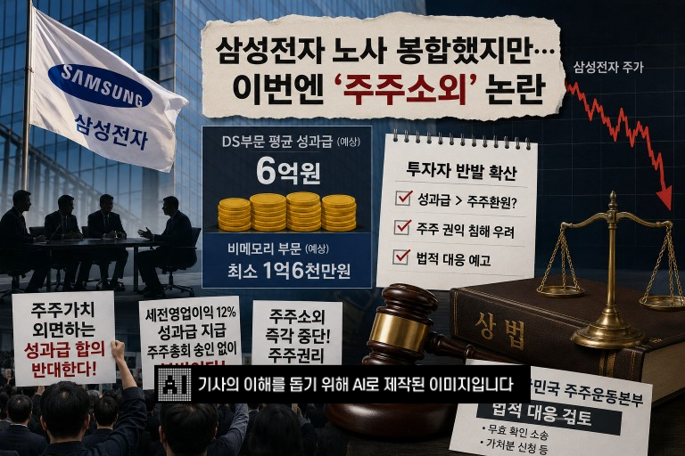 총파업 막았더니 ‘주주 반란’…삼성전자 성과급 합의 후폭풍