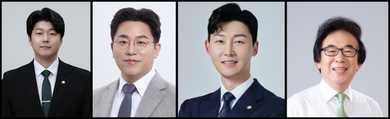 왼쪽부터 고병준 1선거구 후보, 한기영 2선거구 후보, 채우진 3선거구 후보, 김기덕 4선거구 후보./사진=중앙선관위원회