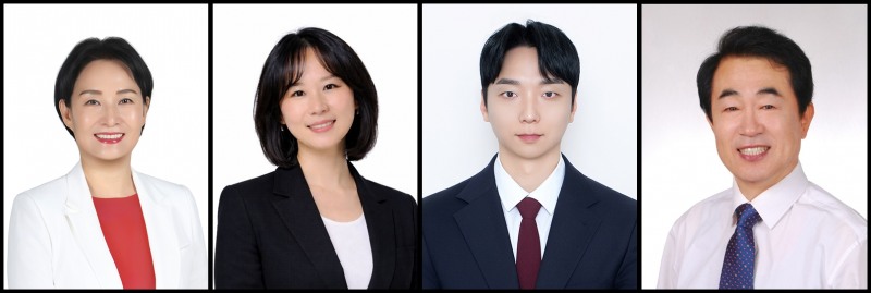 왼쪽부터 강수영 가선거구 후보, 김해진 나선거구 후보, 채종민 다선거구 후보, 서종 라선거구 후보./사진=중앙선관위원회