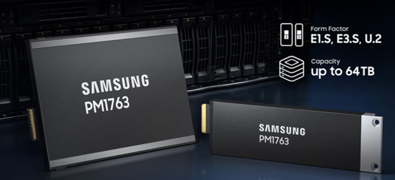 삼성전자 PCIe 6세대 eSSD 'PM1763'. 출처=삼성전자 반도체 홈페이지
