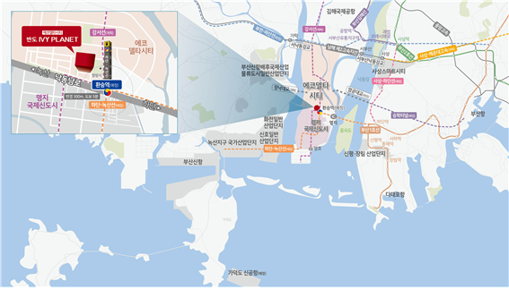 부산에코델타시티 최대 규모 지식산업센터 반도 아이비플래닛 광역도./사진제공=반도건설