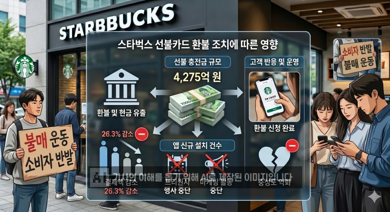 스타벅스 코리아가 1일부터 오는 14일까지 선불카드 환불에 나선다. / 이미지=생성형AI