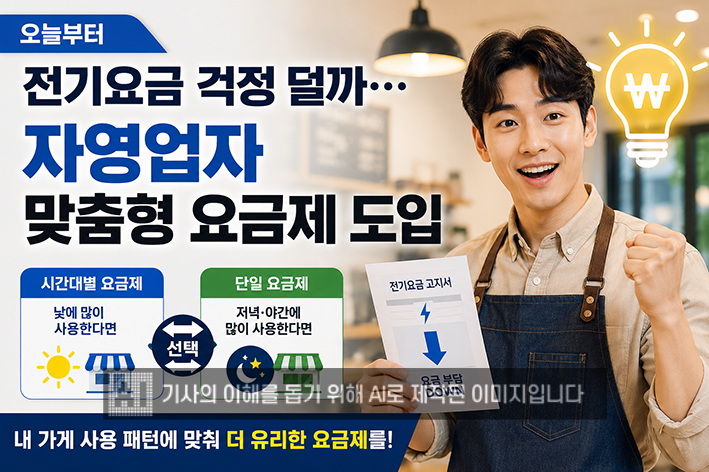 소규모 자영업자 전기요금 부담 덜어준다…오늘부터 개편안 시행