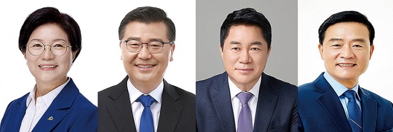 ▲ 왼쪽부터 김미경 은평구청장·류경기 중랑구청장·박준희 관악구청장·이승로 성북구청장. 사진 = 중앙선거관리위원회