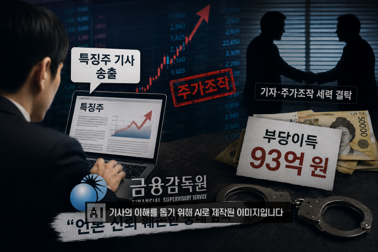 현직 기자들이 주가조작 세력과 결탁해 특징주 기사를 시세조종 수단으로 활용하거나 직접 선행매매에 나선 사실이 금융당국 수사로 드러났다.
