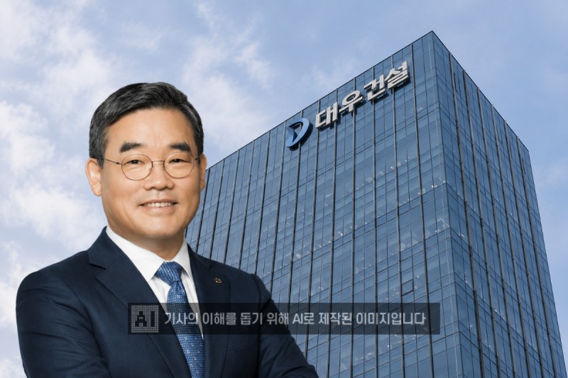 김보현 대우건설 대표이사·을지로 대우건설 본사. /사진=AI생성 이미지
