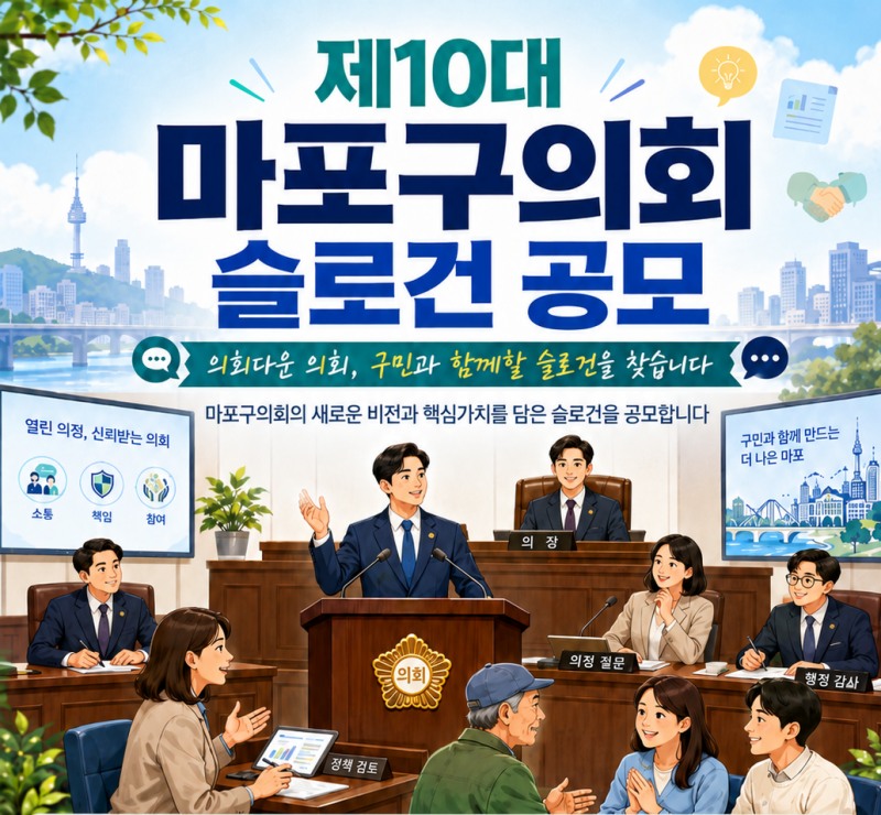마포구의회 슬로건 공모 홍보 포스터./사진제공=마포구의회