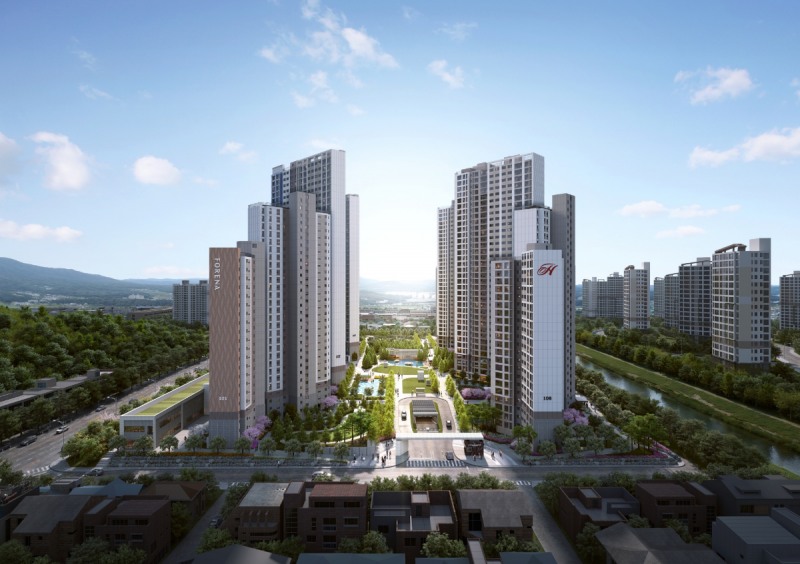 포레나힐스테이트 진주 투시도. /사진제공=한화 건설부문