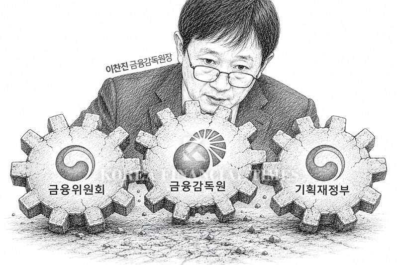 ▲이찬진 금융감독원장의 독주 속에 정책 조율 기능을 상실하고 균열이 간 금융 거버넌스 시스템.