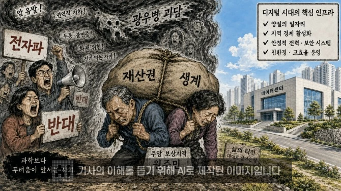 과천주암 대토보상원주민들이 지역 민원에 막혀 재산권을 침해받고 있다고 주장했다. /사진=챗GPT 생성