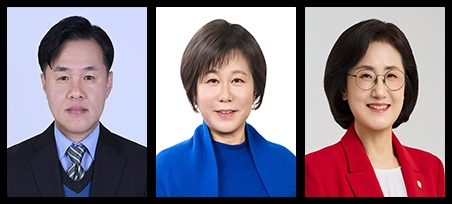 왼쪽부터 이영수 운영위원장, 김은하 행정재무위원장, 이미연 복지건설위원장./사진제공=동작구의회