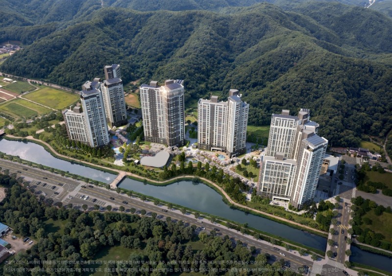 진주 판문지구 레이크써밋웰가 조감도. /사진제공=