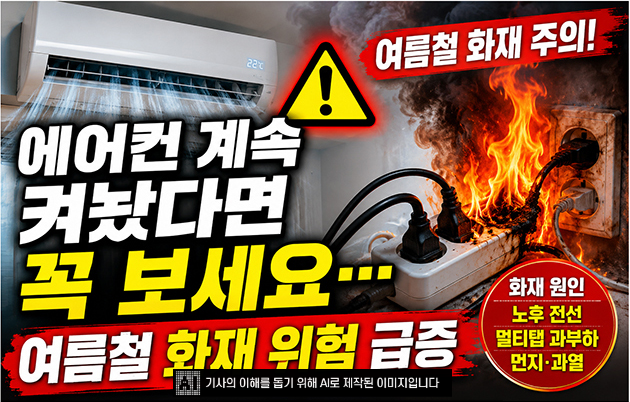 폭염에 하루 종일 켠 에어컨·선풍기…여름철 화재 급증 ‘비상’