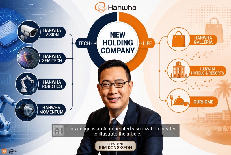 "Hanwha's Youngest Son Promoted, Puts New Holding Company to the Test"