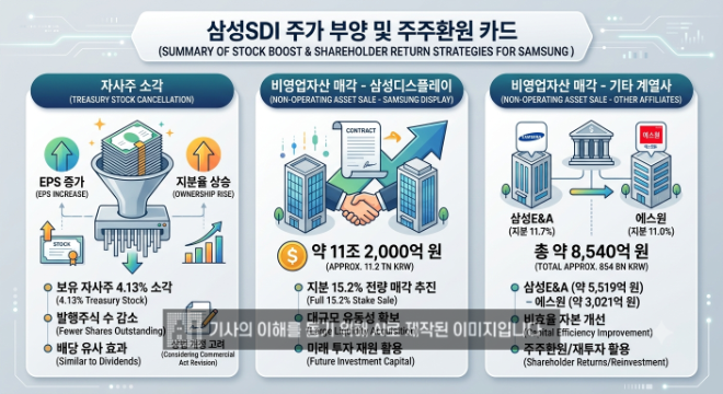 삼성SDI 주가 부양 카드. 제작=생성형 AI