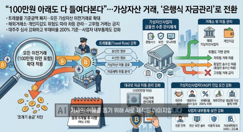 “100만원 아래도 다 들여다본다”…가상자산 거래, ‘은행식 자금관리’로 전환