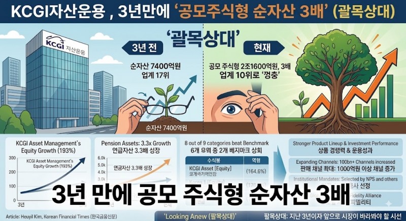 괄목상대 KCGI자산운용, 3년 만에 ‘주식형 명가’로