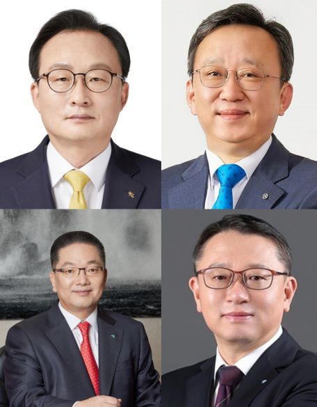 (왼쪽 위부터 시계방향) 이환주 KB국민은행장, 정상혁 신한은행장, 정진완 우리은행장, 이호성 하나은행장 / 사진제공 = 각 사