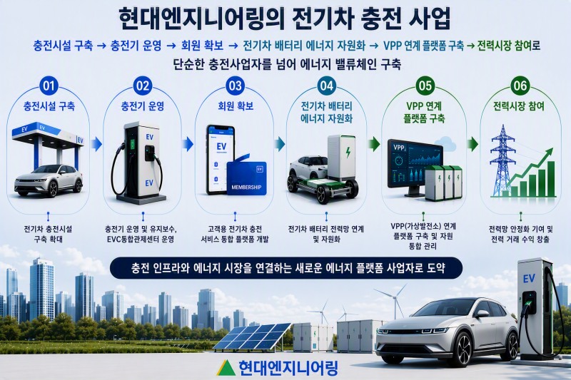 현대엔지니어링 전기차 충전 사업 모델 구상도. /사진제공=현대엔지니어링