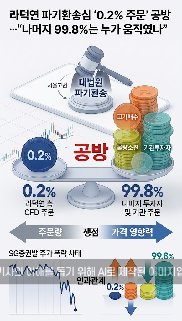 라덕연 파기환송심 ‘0.2% 주문’ 공방…“나머지 99.8%는 누가 움직였나”