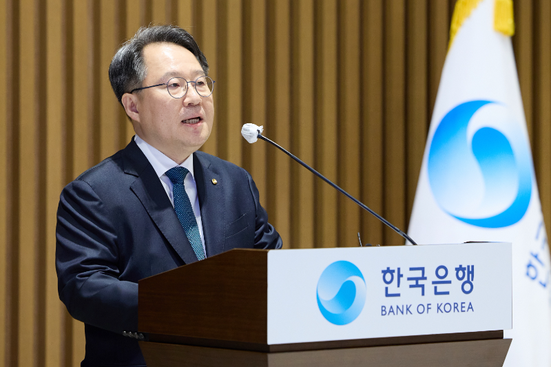 권민수 신임 한국은행 부총재가 21일 중구 한은에서 취임사를 하고 있다. / 사진제공= 한국은행(2026.08.21)