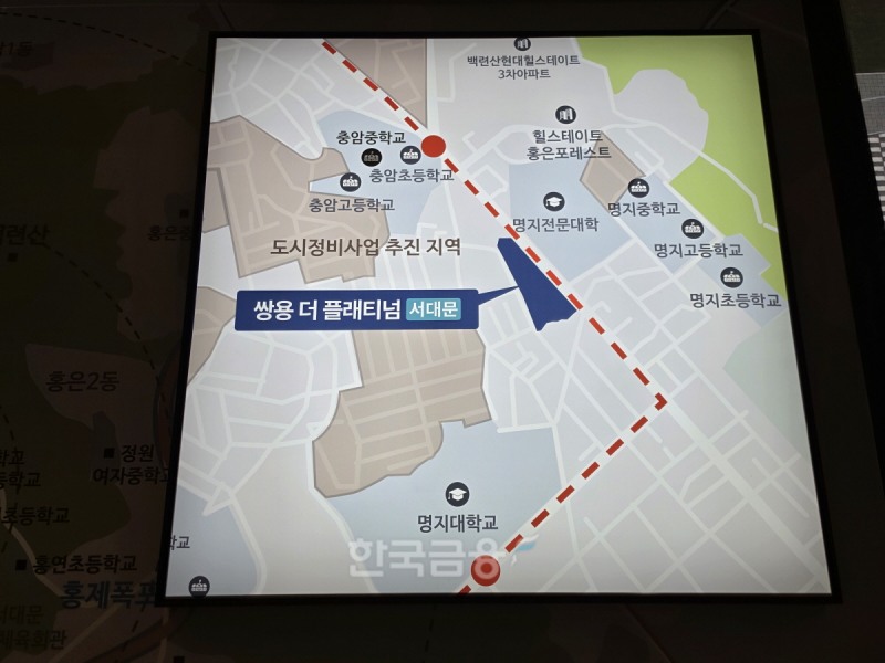 '쌍용 더 플래티넘 서대문' 위치도. /사진=조범형 기자