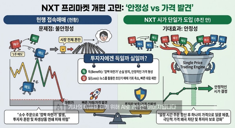 “하한가 1주에 시장이 흔들렸다”…NXT 시가 단일가 도입, 투자자에겐 득일까 실일까