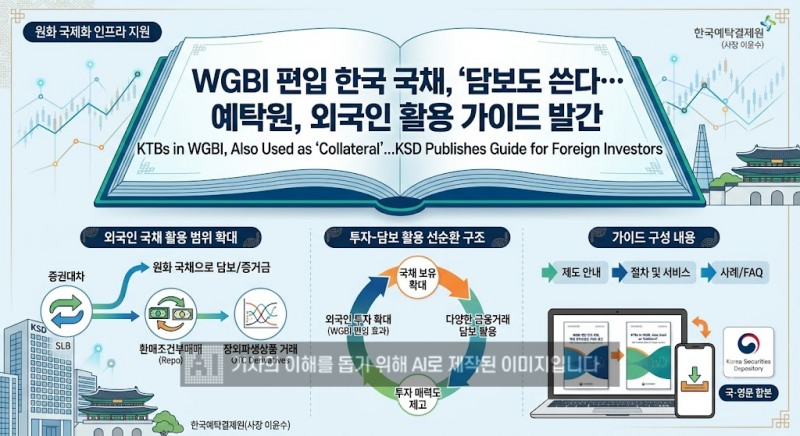 WGBI 편입 한국 국채, ‘담보’로도 쓴다…예탁원, 외국인 활용 가이드 발간