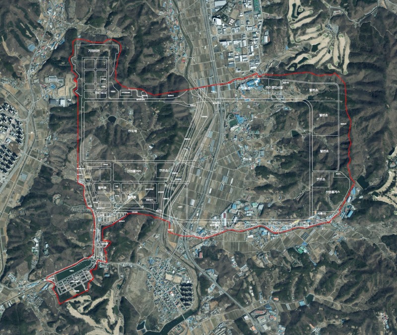 용인 첨단시스템반도체 국가산업단지 항공사진(토지이용계획 반영). /사진제공=LH