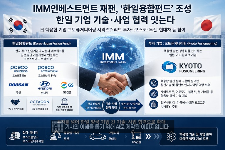 IMM인베스트먼트 재팬, ‘한일융합펀드’ 조성…한일 기업 기술·사업 협력 잇는다