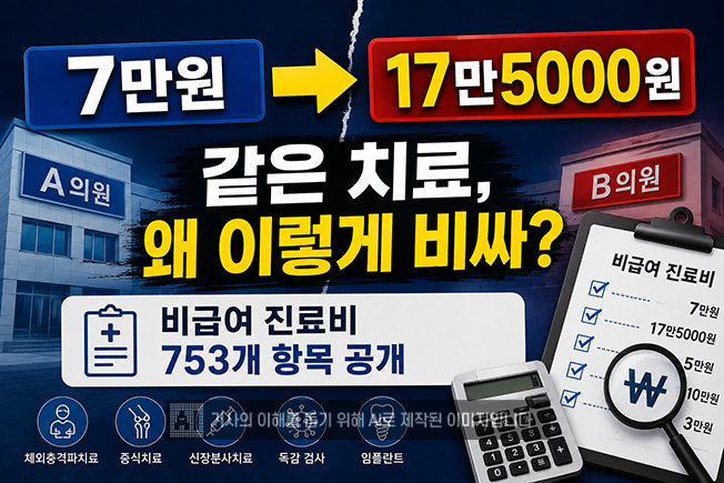 병·의원 비급여 진료비, 이제 미리 비교하고 선택하세요