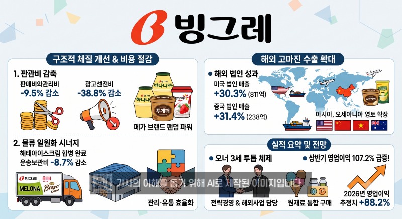 빙그레의 올해 상반기 외형과 수익성이 모두 증가했다. /사진=생성형 AI